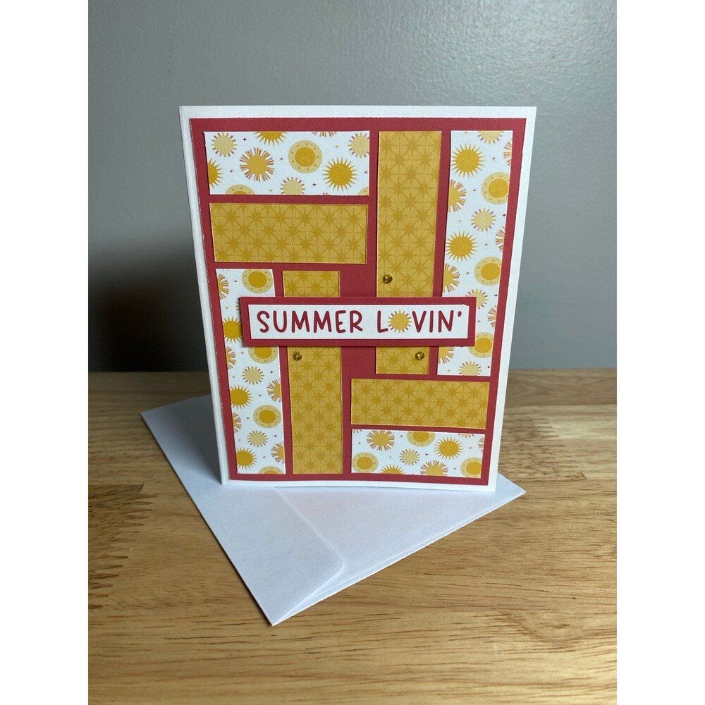 Handmade Summer Blank Greeting Card A2 & Envelope